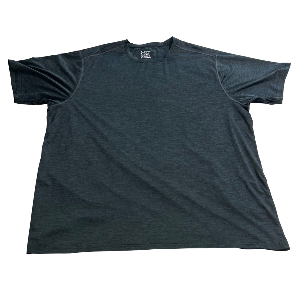 Liberty Pro Mens 3XL Charcoal Gray Performance T-Shirt Space Dye Athletic Top